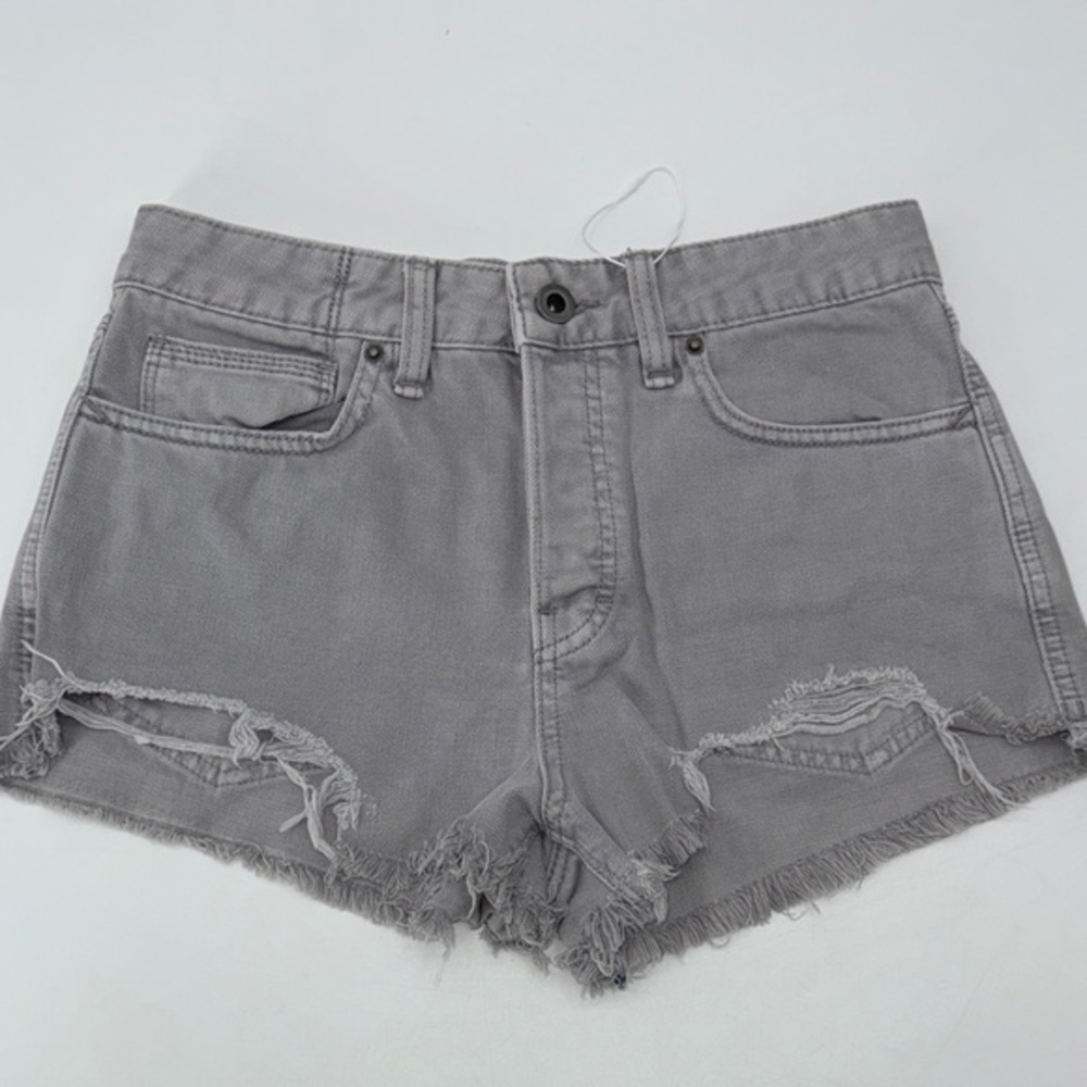 Free people Gray Denim Shorts size 26 no stretch
